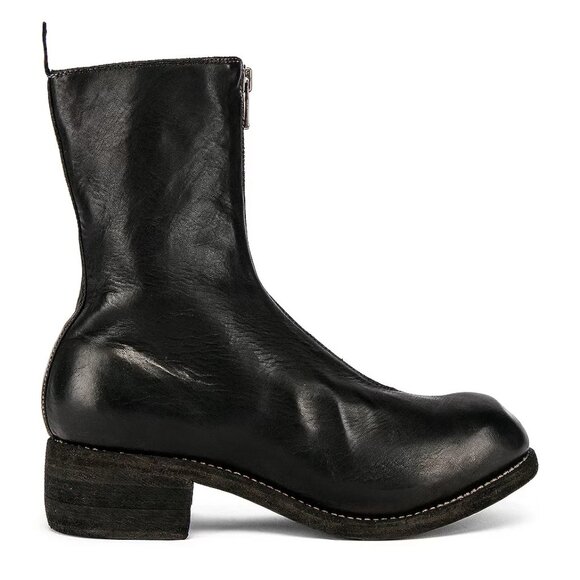 $1750 Guidi PL2 Full Grain Horse Front Zip Boot Black LEATHER BLOCK 36 (DC11) - Picture 1 of 9
